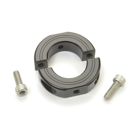 Ruland Mountable Collar, 2pc Clamp, Bore 10mm, Anod Aluminum, OD 24mm OF-MSP-10-AN